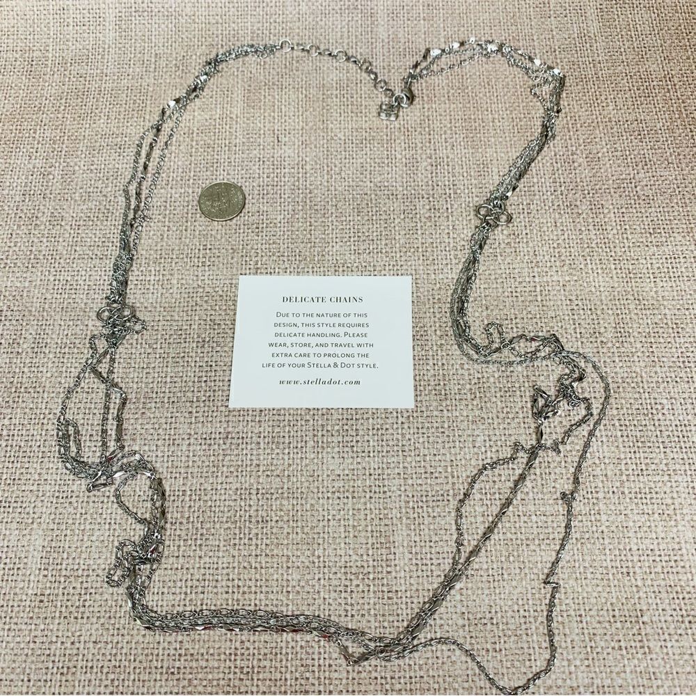 Stella & Dot Silver‎ Delicate Chains Necklace